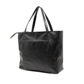 セリーヌ ホリゾンタルカバ トートバッグ ブラック ネイビー レザー レディース CELINE 【中古】
